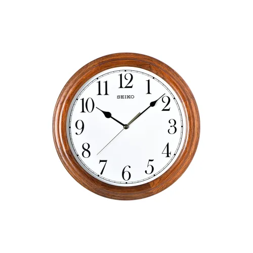 SEIKO Кварцевый механизм Oak Wall Clock Унисекс Белый