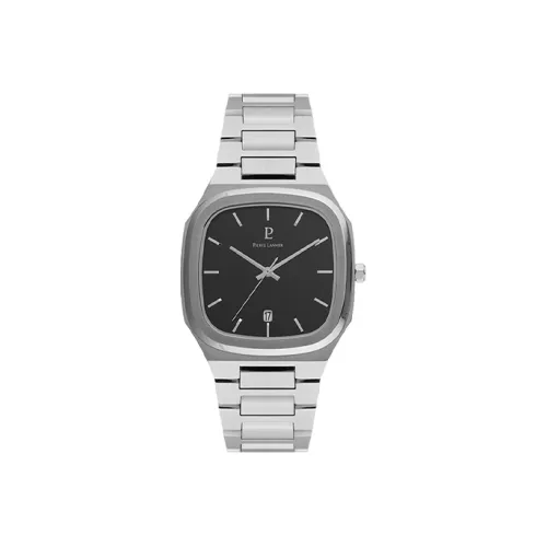 PierreLannier Reverse Square Collection Мужские часы Кварцевый механизм Ремешок из нержавеющей стали Черный циферблат
