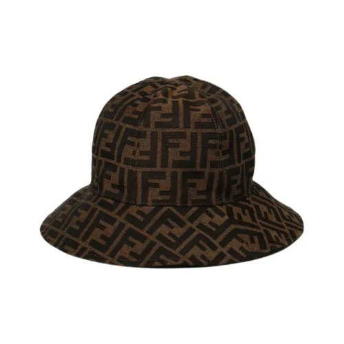 FENDI Cotton Bucket Hats Коричневый Kids