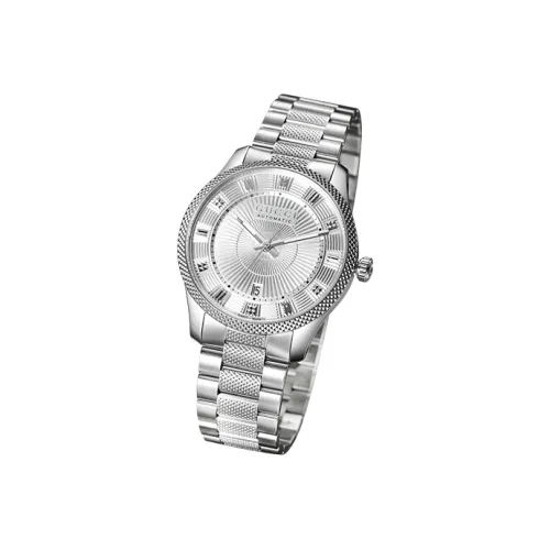 GUCCI Мужские наручные часы Автоматический механический механизм ремешок из нержавеющей стали серебристый циферблат