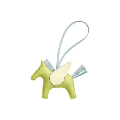 HERMES Rodeo Pegase Lambskin Брелоки Унисекс Зеленый