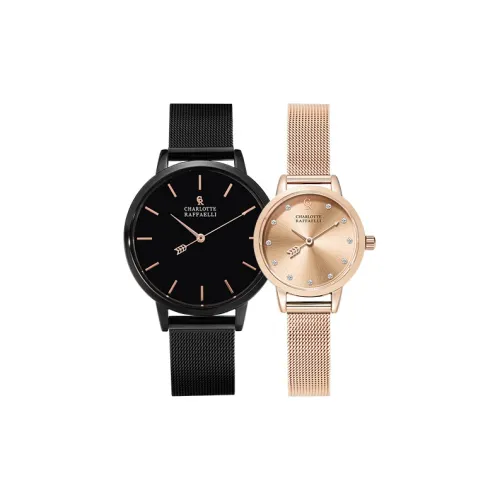 CHARLOTTE RAFFAELLI· Черный Warrior Гипсофила Наручные часы Кварцевый механизм Ремешок из нержавеющей стали Черный циферблат Унисекс