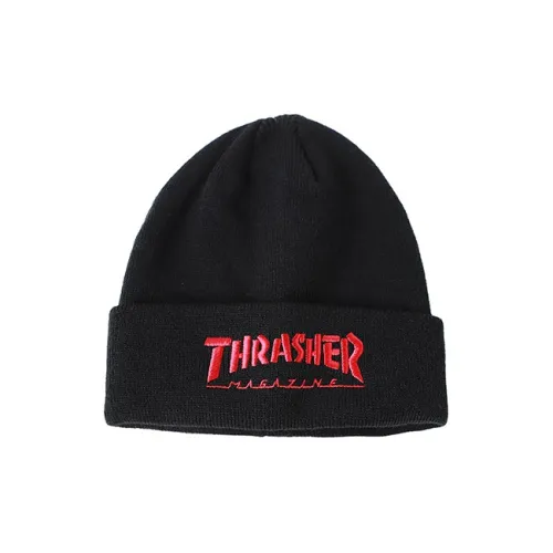 Thrasher Хлопок Шапка-бини Черная Унисекс