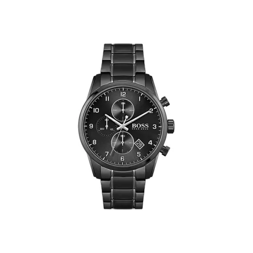 Hugo Boss SKYMASTER Collection Мужские часы Кварцевый механизм Стальной ремешок 44 мм Черный циферблат Часы 1513785