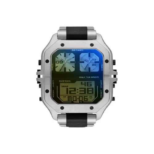 DIESEL Armor Series Мужские часы Кварцевый механизм Ремешок из нержавеющей стали Черный циферблат