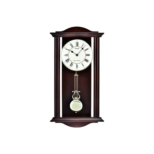 SEIKO Кварцевый механизм Деревянный Стена Часы Унисекс Черный QXH072B