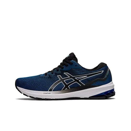 Asics GT 1000 11 Low Топ Беговые кроссовки Мужской Синий черный 4E Ширина