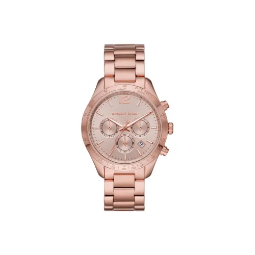 MICHAEL KORS Женские часы Кварцевый механизм Ремешок из нержавеющей стали Золотой циферблат MK6796