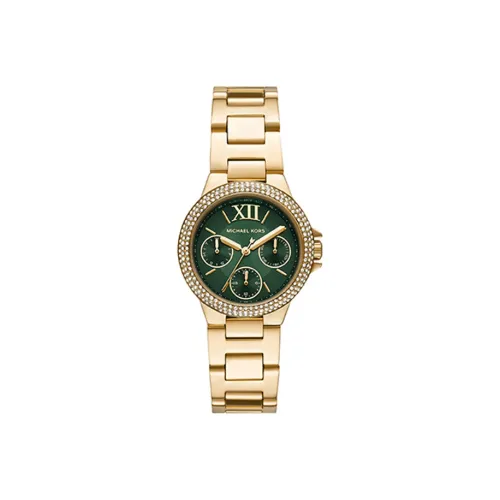 MICHAEL KORS CAMILLE Women's Watch Кварцевый механизм ремешок из нержавеющей стали 33 мм зеленый циферблат