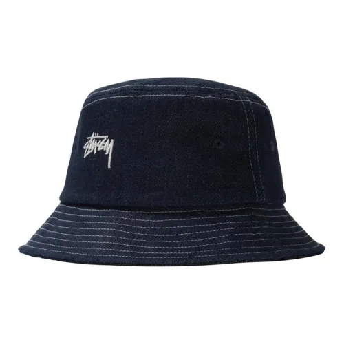 Stussy Полиэстер Шляпа ведра Морской синий Унисекс
