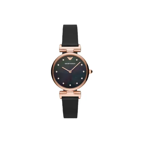 EMPORIO ARMANI Кварцевый механизм, женские часы Ferris Wheel Baby's Breath Series, 32 мм, черный корпус