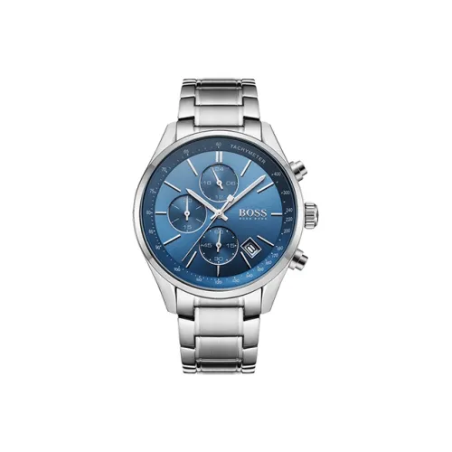 Hugo Boss GRAND PRIX Collection Мужские наручные часы Кварцевый механизм Ремешок из нержавеющей стали Синий циферблат Мужские часы 1513478