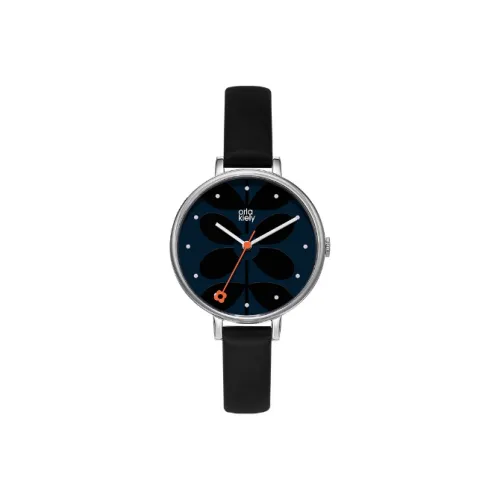 ORLA KIELY Women's Watch Кварцевый механизм Естественная кожа Ремешок 38 мм Черный циферблат OK2011