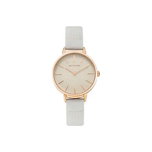 HALCYON DAYS Наручные часы кварцевый механизм 36 мм белый циферблат женские часы