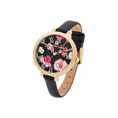 Christian Lacroi Наручные часы Кварцевый механизм Кожаный ремешок Многоцветный циферблат Женские часы