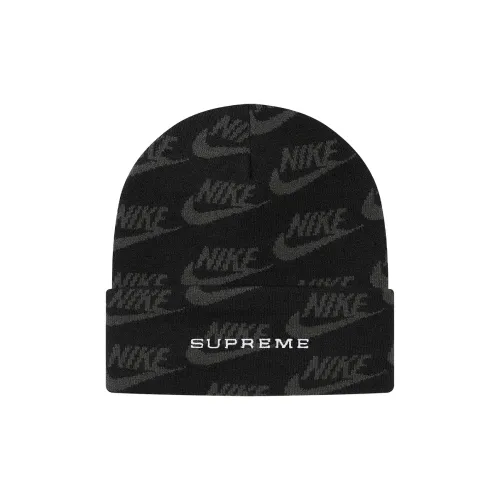 Supreme x Nike Акриловые шапки-бини унисекс Черный Красный Синий Желтый