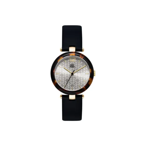 ORLA KIELY Women's Watch Кварцевый механизм ремень из натуральной кожи 34 мм желтый циферблат модель OK2216