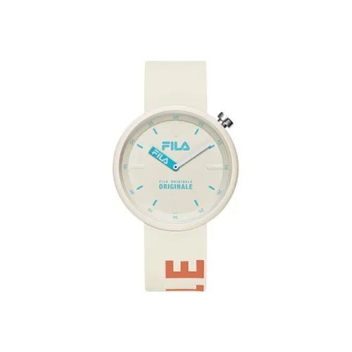 FILA Наручные часы Кварцевый механизм Силиконовый ремешок Бежевый циферблат Унисекс FLM38 6126 015