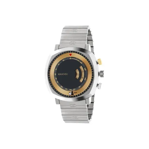 GUCCI Grip Collection Disney X Gucci Наручные часы Кварцевый механизм Ремешок из нержавеющей стали Черный циферблат Женские часы