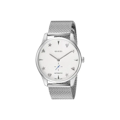 GUCCI G Timeless Collection Женские часы Автоматический механический механизм Нержавеющая сталь Ремешок Белый циферблат