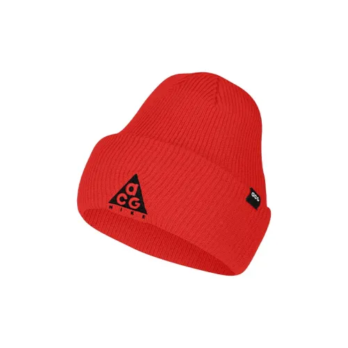 NIKE Акриловая шапка-бини, красный, унисекс