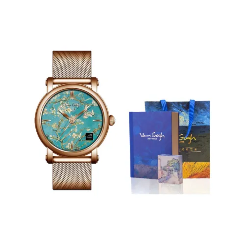 Коллекция VAN GOGH Наручные часы Кварцевый механизм Ремешок из нержавеющей стали Синий циферблат Женские часы Lady09 RMF
