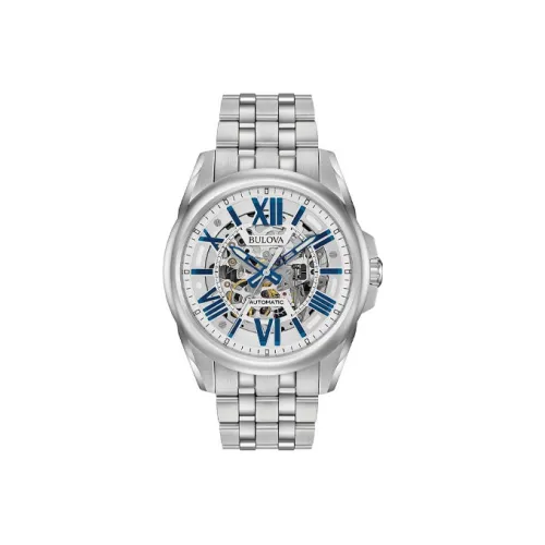 BULOVA Автоматический Механический Механизм Мужские Часы Серебряные