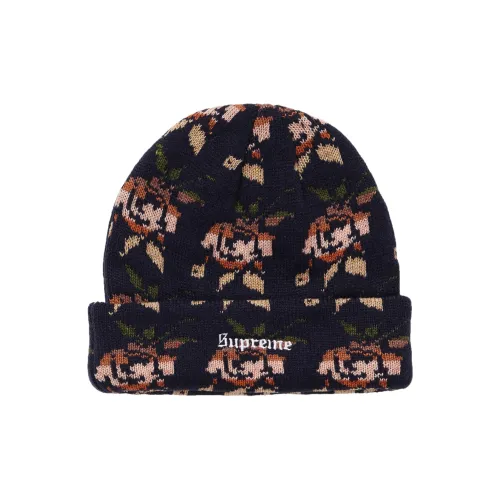 Supreme Акриловая смесь Шапка-бини Унисекс Темно-синий