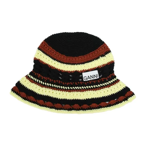 GANNI Cotton Bucket Hats Многоцветный Унисекс