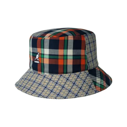 KANGOL Cotton Bucket Hats Красная и зеленая клетка Унисекс