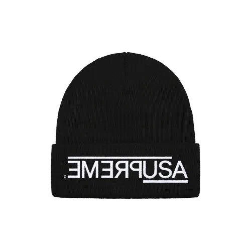 Supreme Акриловые Шапки-бини Унисекс Серый Фиолетовый Красный Синий Желтый Черный