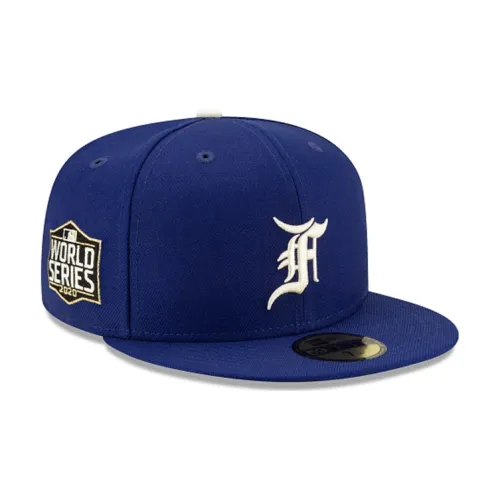 Fear of God Essentials Смесовая шерсть Бейсболка Синяя Унисекс