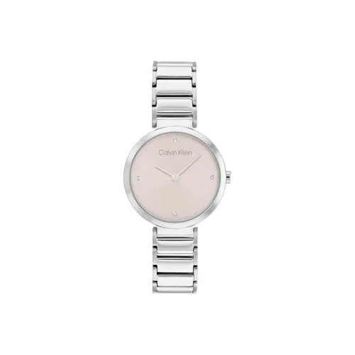 Calvin Klein Women's Watch Кварцевый механизм ремешок из нержавеющей стали розовый циферблат коробка в наличии для покупки