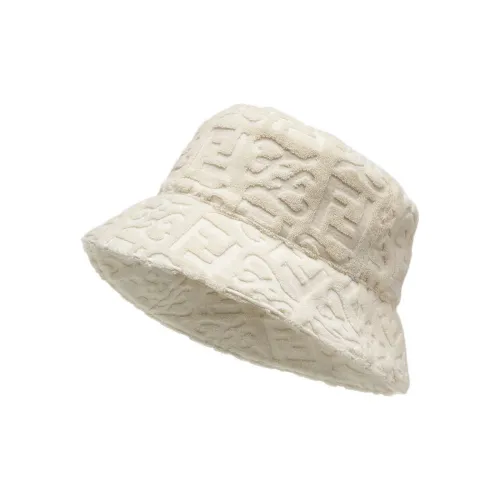 FENDI Cotton Bucket Hats Белый Унисекс