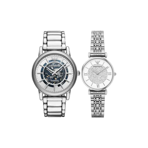 EMPORIO ARMANI Механические часы Movement унисекс, 43 мм, серебряные