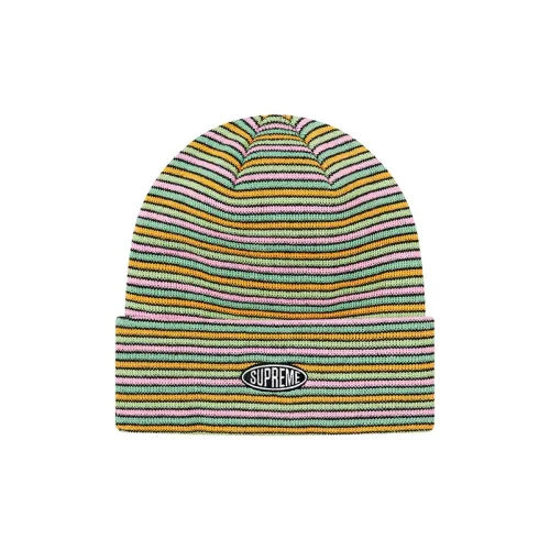 Supreme Акриловые Шапки-бини Унисекс Синий Зеленый Серый Черный Светло-зеленый Оранжевый Красный Синий Белый