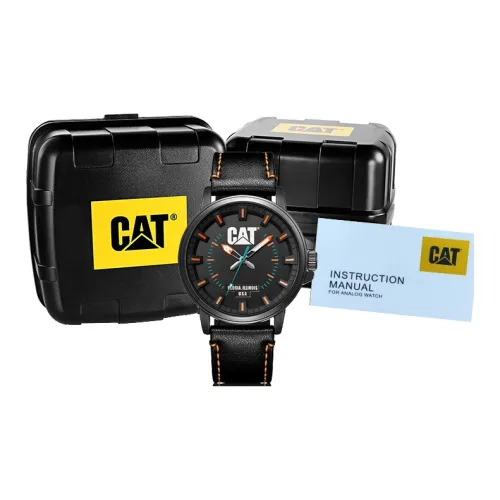 CAT CARTER WATCH Мужские часы Кварцевый механизм Кожаный ремешок 51*44 мм Черный циферблат