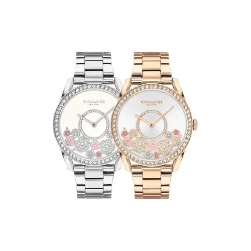 COACH PRESTON Collection Женские часы Кварцевый механизм Ремешок из нержавеющей стали Белый циферблат 14503775 14503776