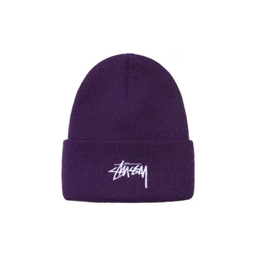 Stussy Акриловая Шапка-Бини Фиолетового Цвета Унисекс