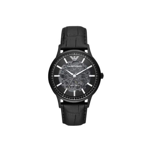 EMPORIO ARMANI Автоматический Механический Механизм Мужские Часы 43 мм Черный