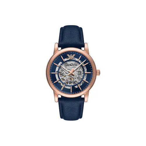 EMPORIO ARMANI Автоматический механический механизм Мужские часы Machine 43 мм с открытым механизмом