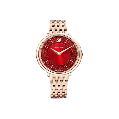 Swarovski Collection Наручные часы Кварцевый механизм Ремешок из нержавеющей стали 35,5 мм Красный циферблат Женские часы 5547608