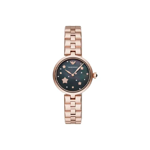 EMPORIO ARMANI Women's Watch Кварцевый механизм ремешок из нержавеющей стали черный циферблат модель AR11197