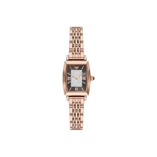 EMPORIO ARMANI Women's Watch Кварцевый механизм ремешок из нержавеющей стали черный циферблат модель AR11407