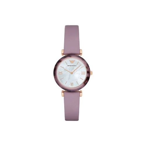 EMPORIO ARMANI Наручные часы Кварцевый механизм Кожаный ремешок 32 мм Мать жемчуга Циферблат Цвет Женские часы