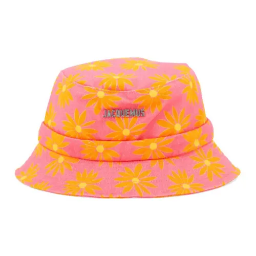 Jacquemus Cotton Bucket Hats Розовый Унисекс