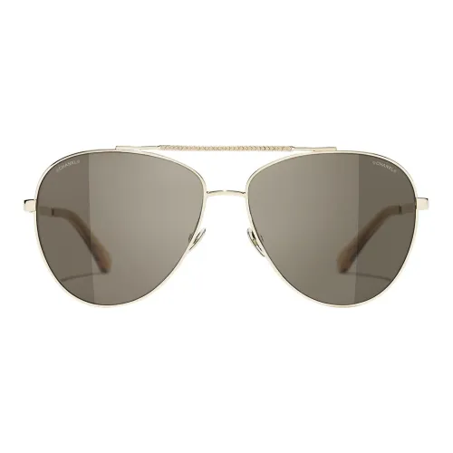 CHANEL Солнцезащитные очки Золотой Унисекс