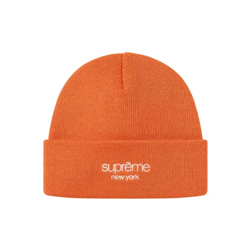 Supreme Акриловые Шапки-бини Унисекс Оранжевый Фуксия Зеленый Камуфляж Черный Серый Камуфляж Небесно-Синий Черный
