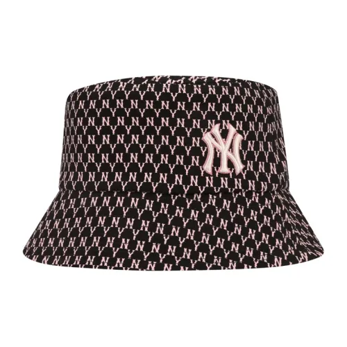 Mlb Base Logo Cotton Bucket Hats Унисекс Черный Розовый
