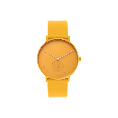 SKAGEN Кварцевый механизм Мужские часы 41 мм Желтый